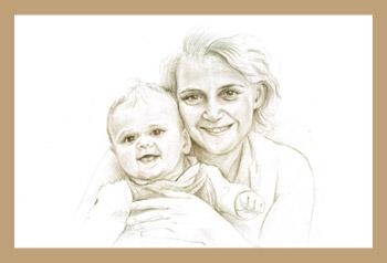 Originelle Geschenkideen - Portraitmalerei nach Foto bei http //www. artvis. de