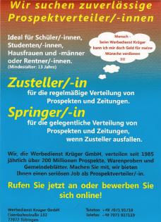 Zeitungsausträger m/w in 72574 Bad Urach-Sirchingen gesucht